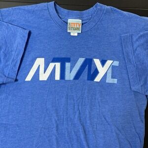 Vintage MTV Music‎ Single Stitch Tshirt Blue Size M 90s Music MTVNYC